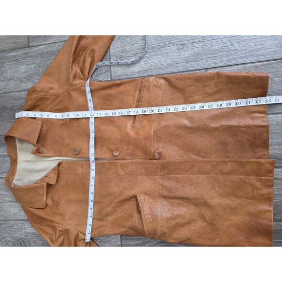 Rohi Restoration Korean Brand Lambskin Midi Jacket W/ Silk Lining Sz M. Caramel - Picture 5 of 9